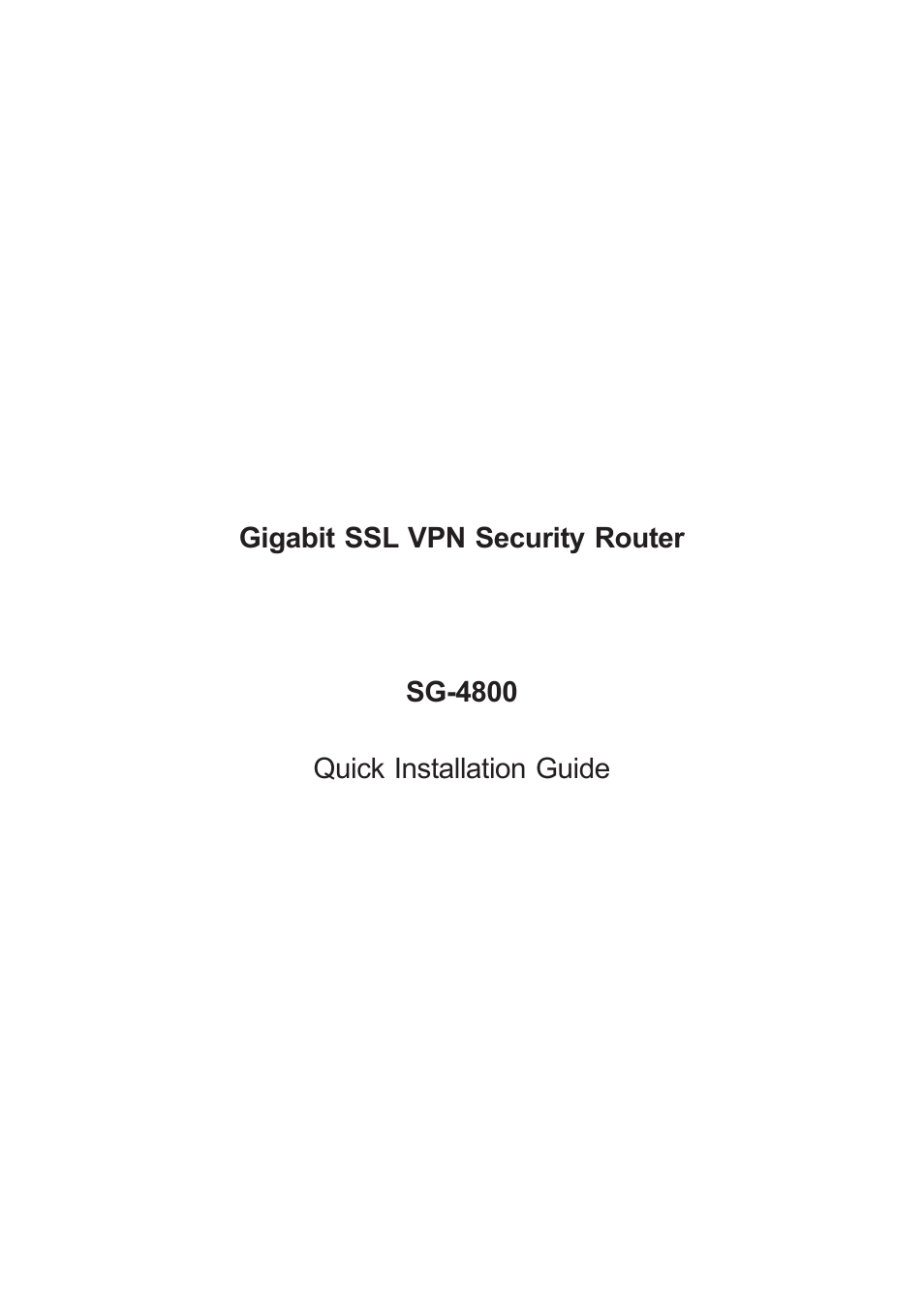 PLANET SG-4800 User Manual | 12 pages