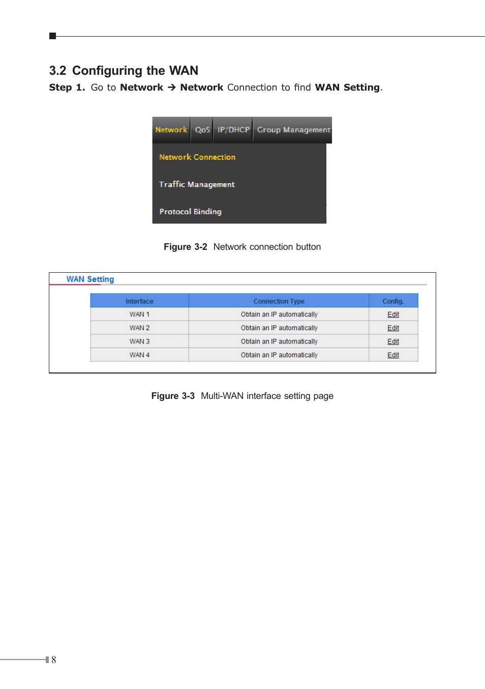 2 configuring the wan | PLANET SG-4800 User Manual | Page 8 / 12