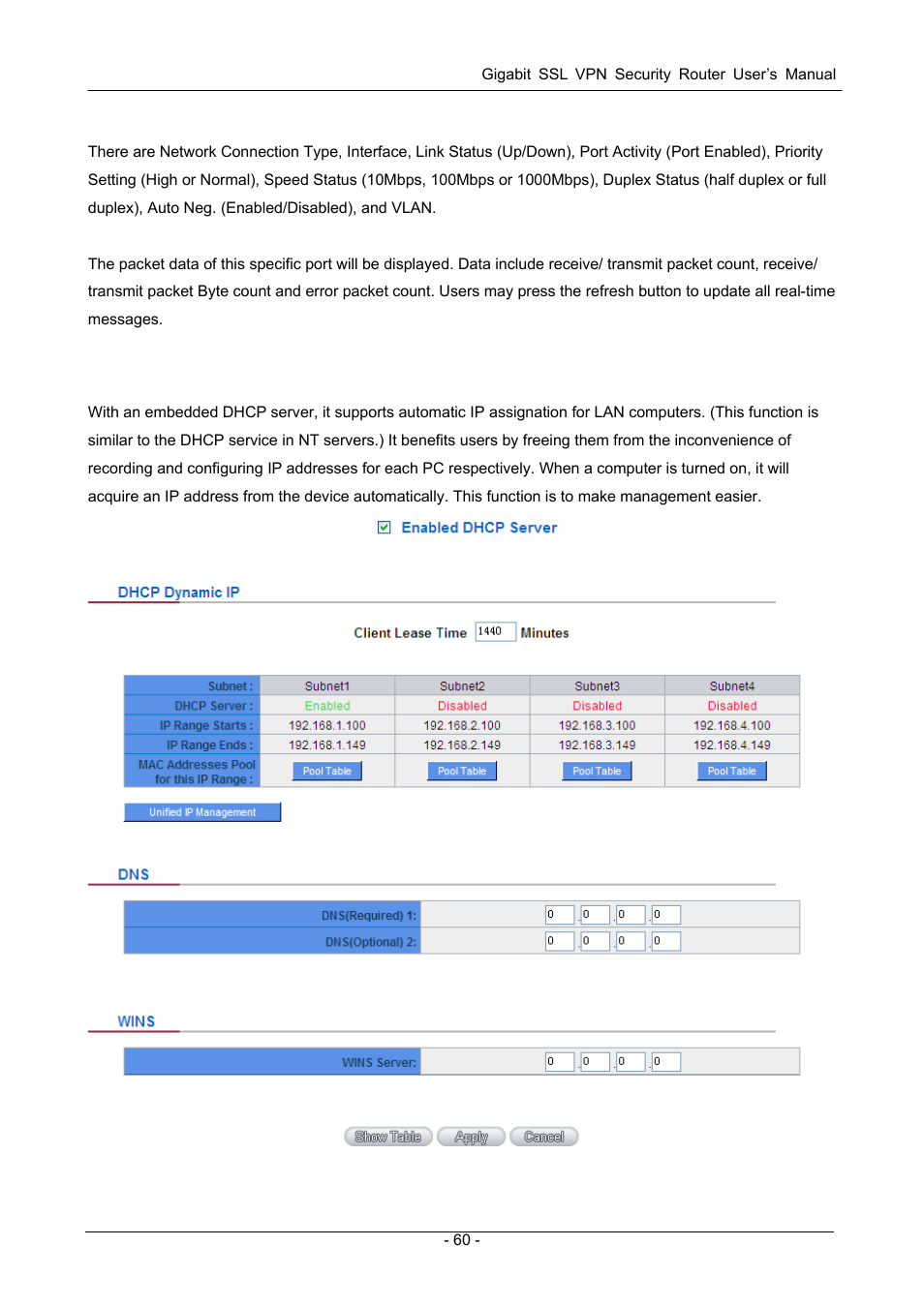 3 ip/ dhcp, Dhcp | PLANET SG-4800 User Manual | Page 66 / 182