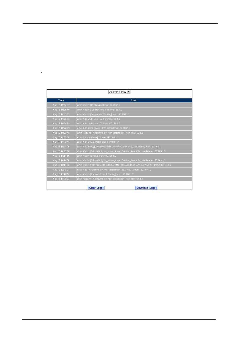 3 event log, Vent | PLANET SG-500 User Manual | Page 283 / 319