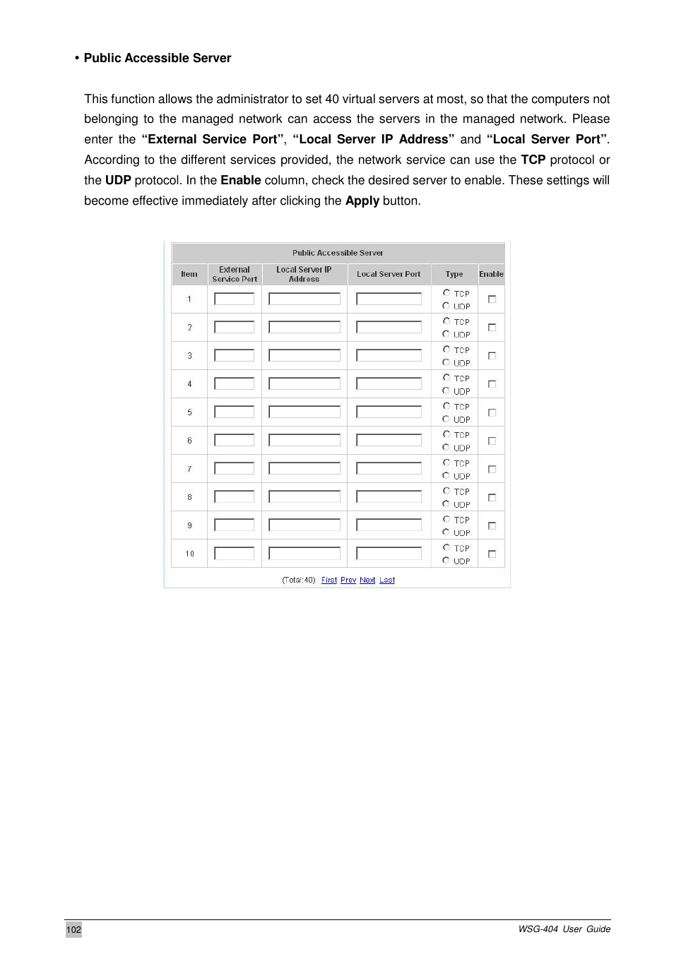 PLANET WSG-404 User Manual | Page 102 / 146