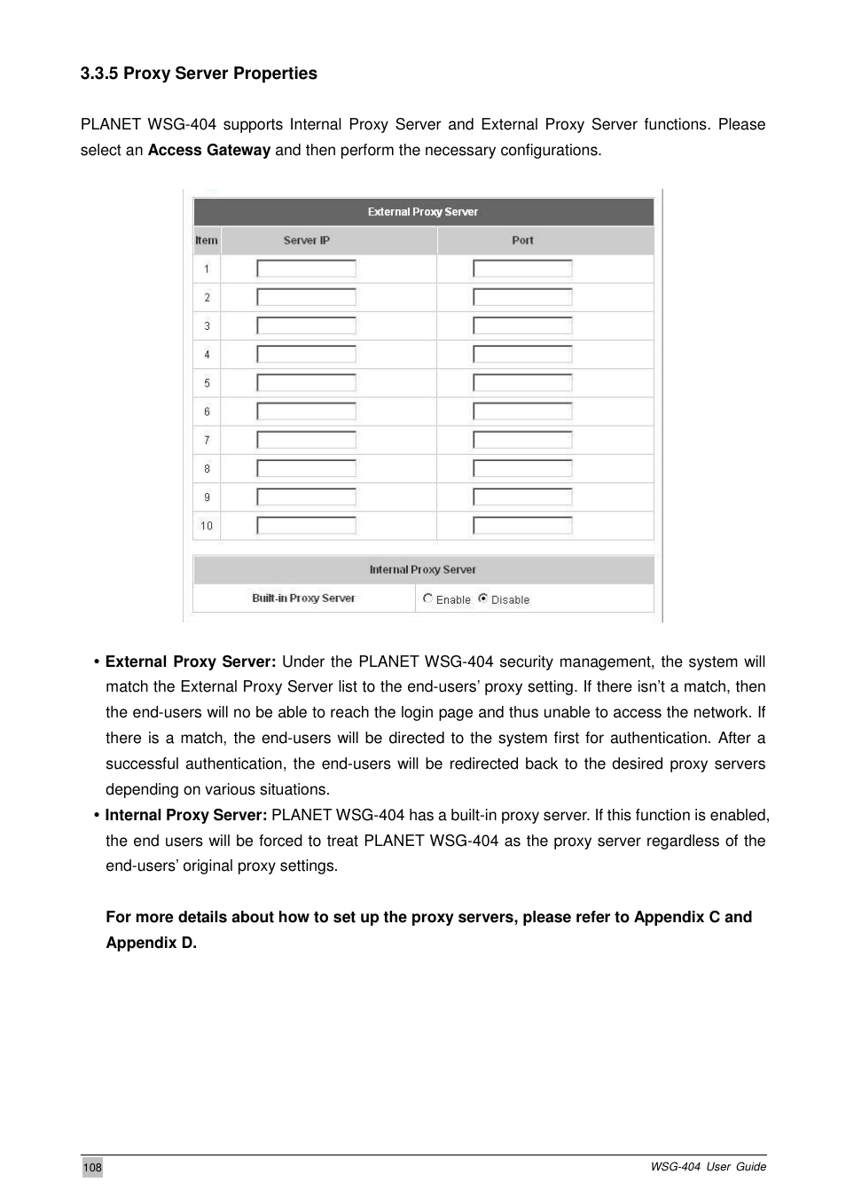 PLANET WSG-404 User Manual | Page 108 / 146