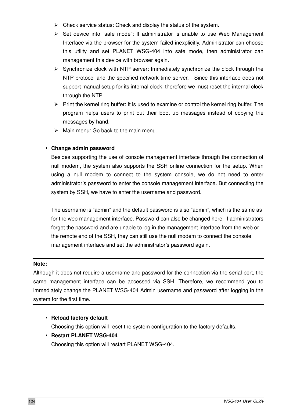 PLANET WSG-404 User Manual | Page 124 / 146