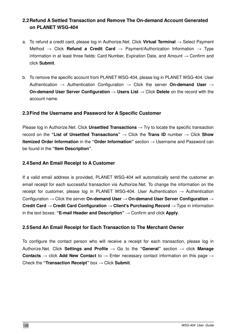 PLANET WSG-404 User Manual | Page 128 / 146