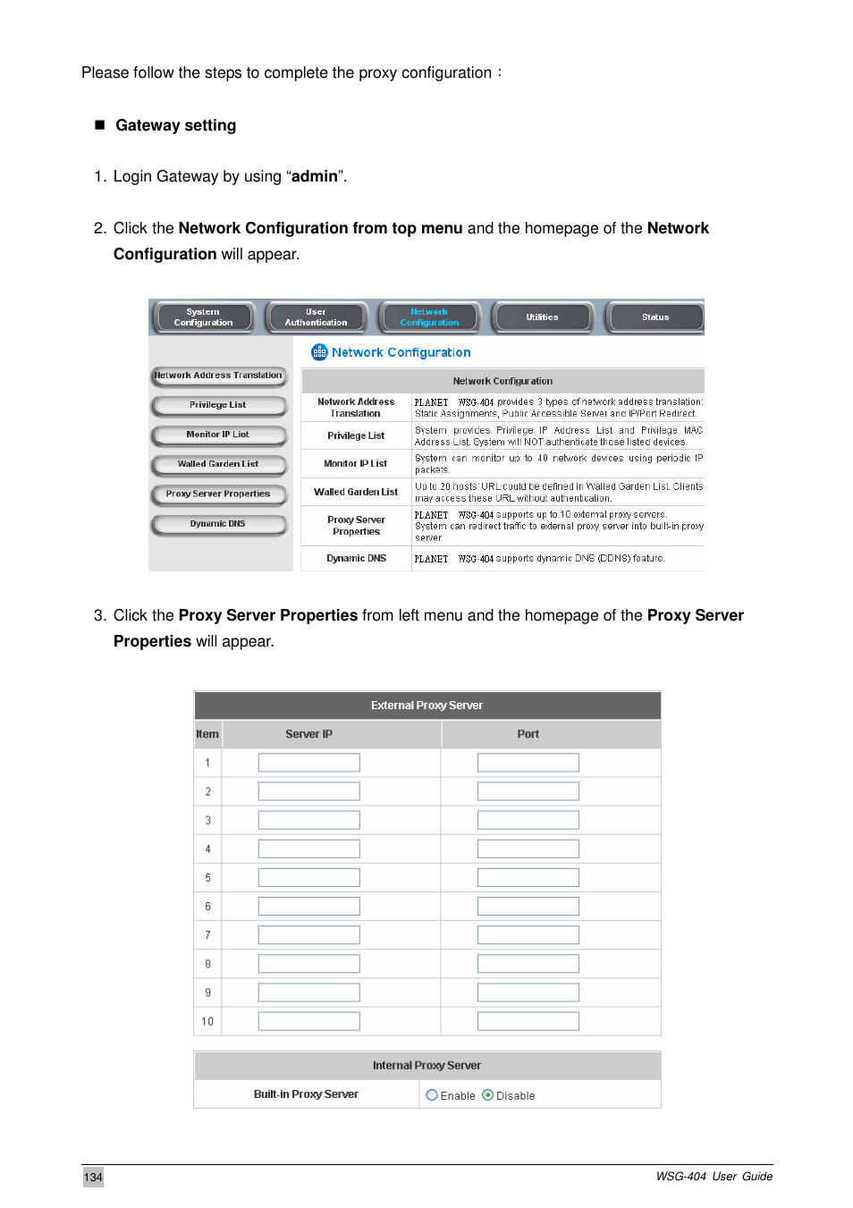 PLANET WSG-404 User Manual | Page 134 / 146