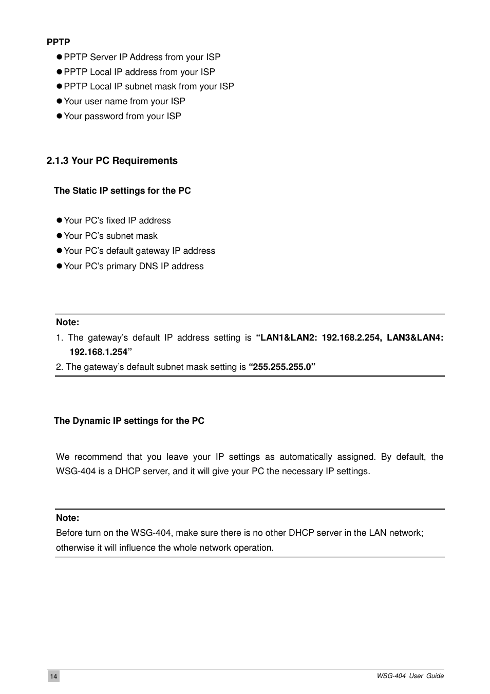 PLANET WSG-404 User Manual | Page 14 / 146