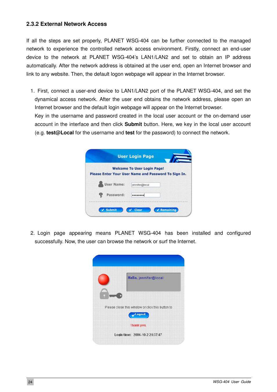 PLANET WSG-404 User Manual | Page 24 / 146