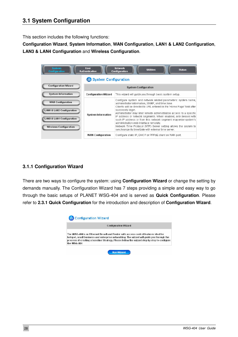 1 system configuration | PLANET WSG-404 User Manual | Page 28 / 146