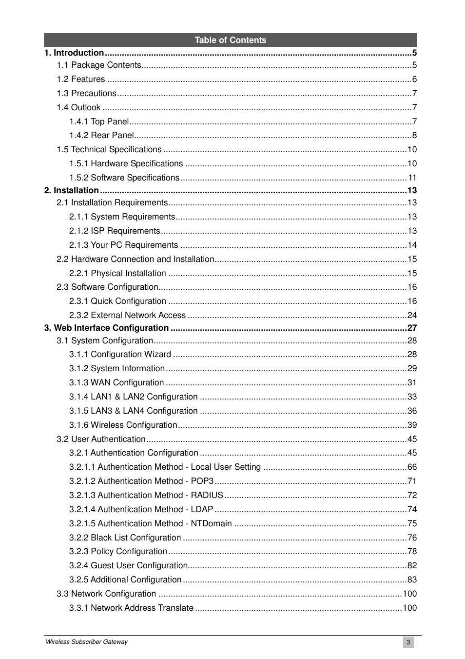 PLANET WSG-404 User Manual | Page 3 / 146