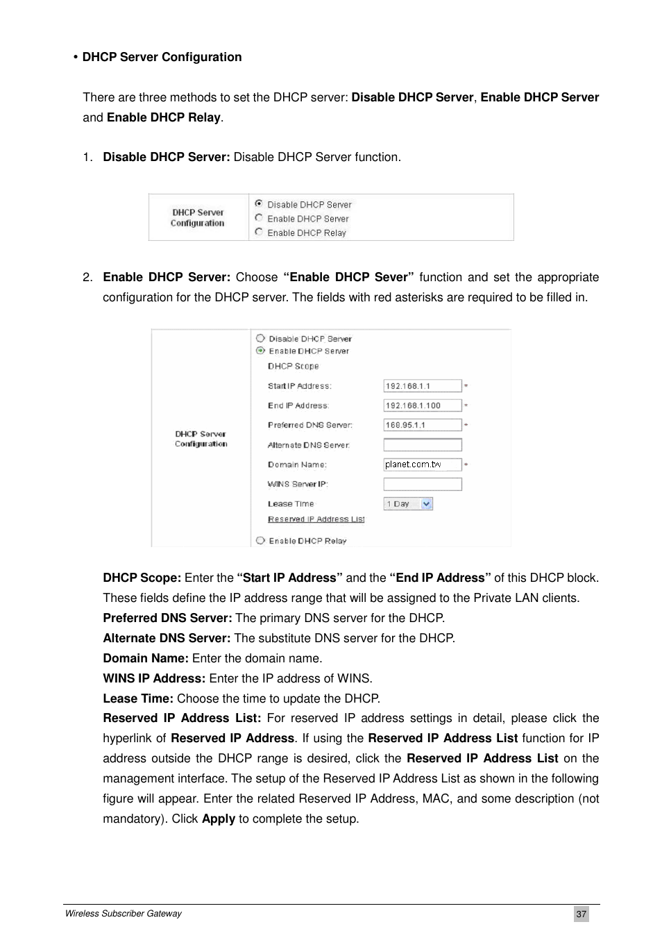 PLANET WSG-404 User Manual | Page 37 / 146