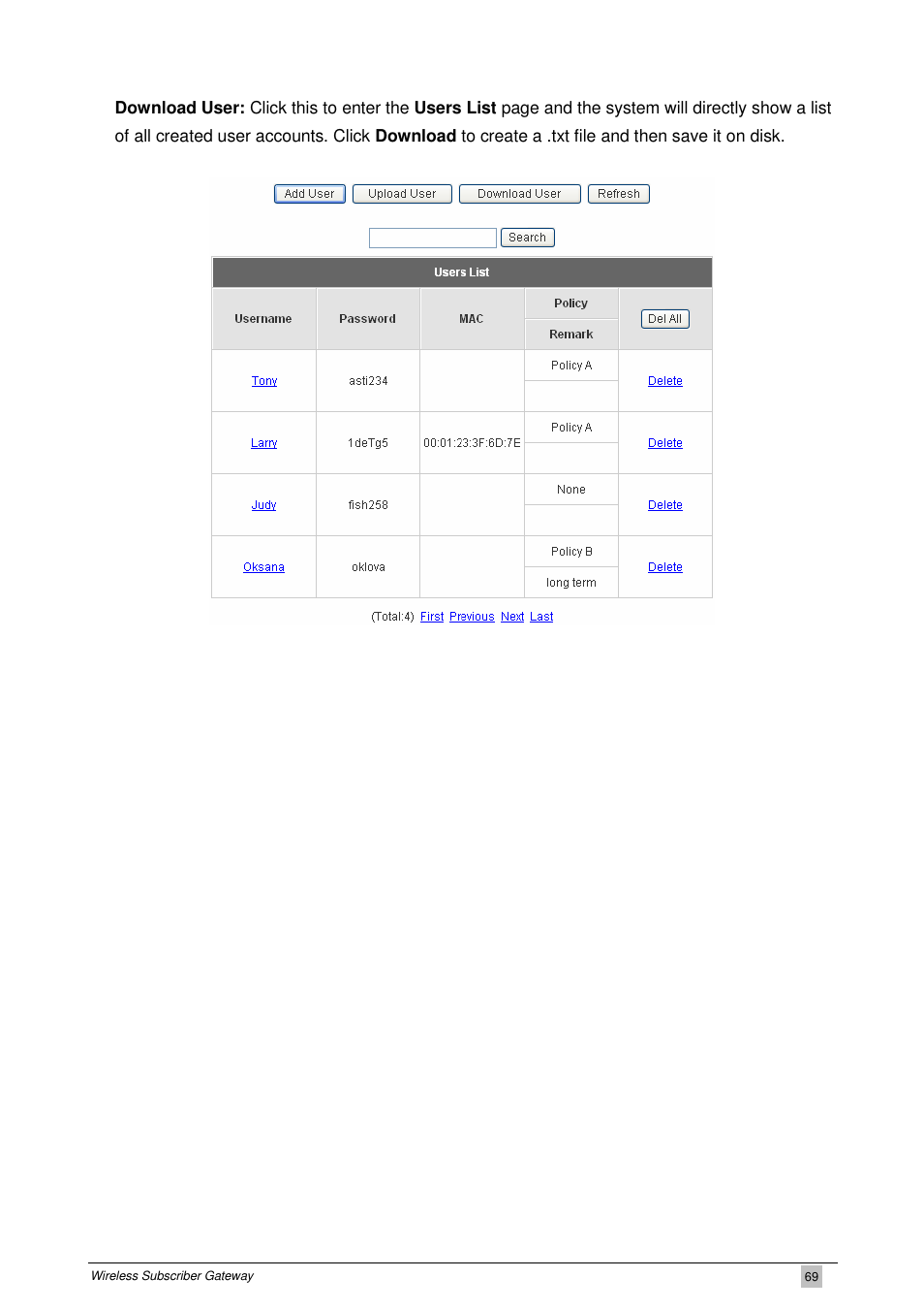 PLANET WSG-404 User Manual | Page 69 / 146