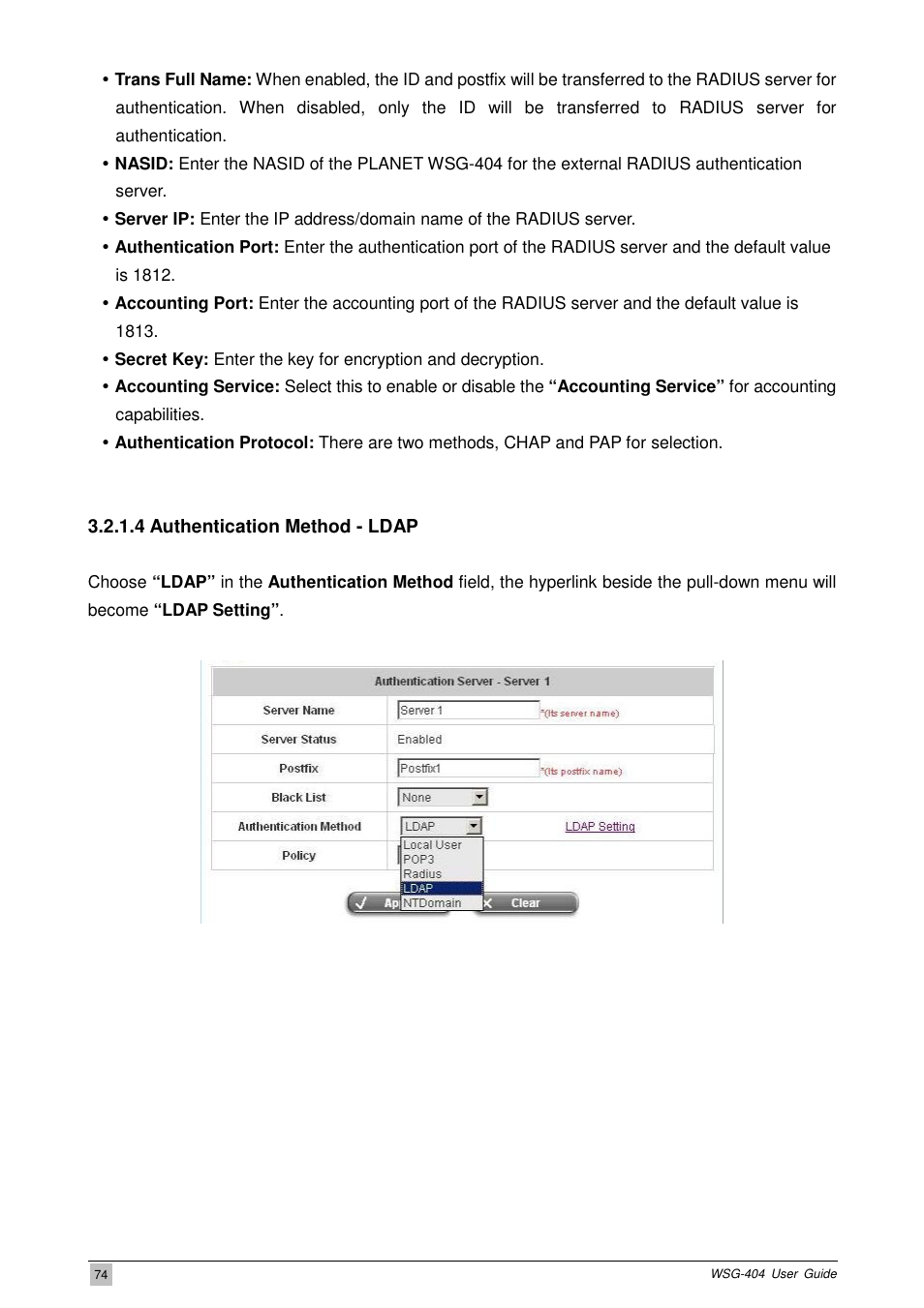 PLANET WSG-404 User Manual | Page 74 / 146