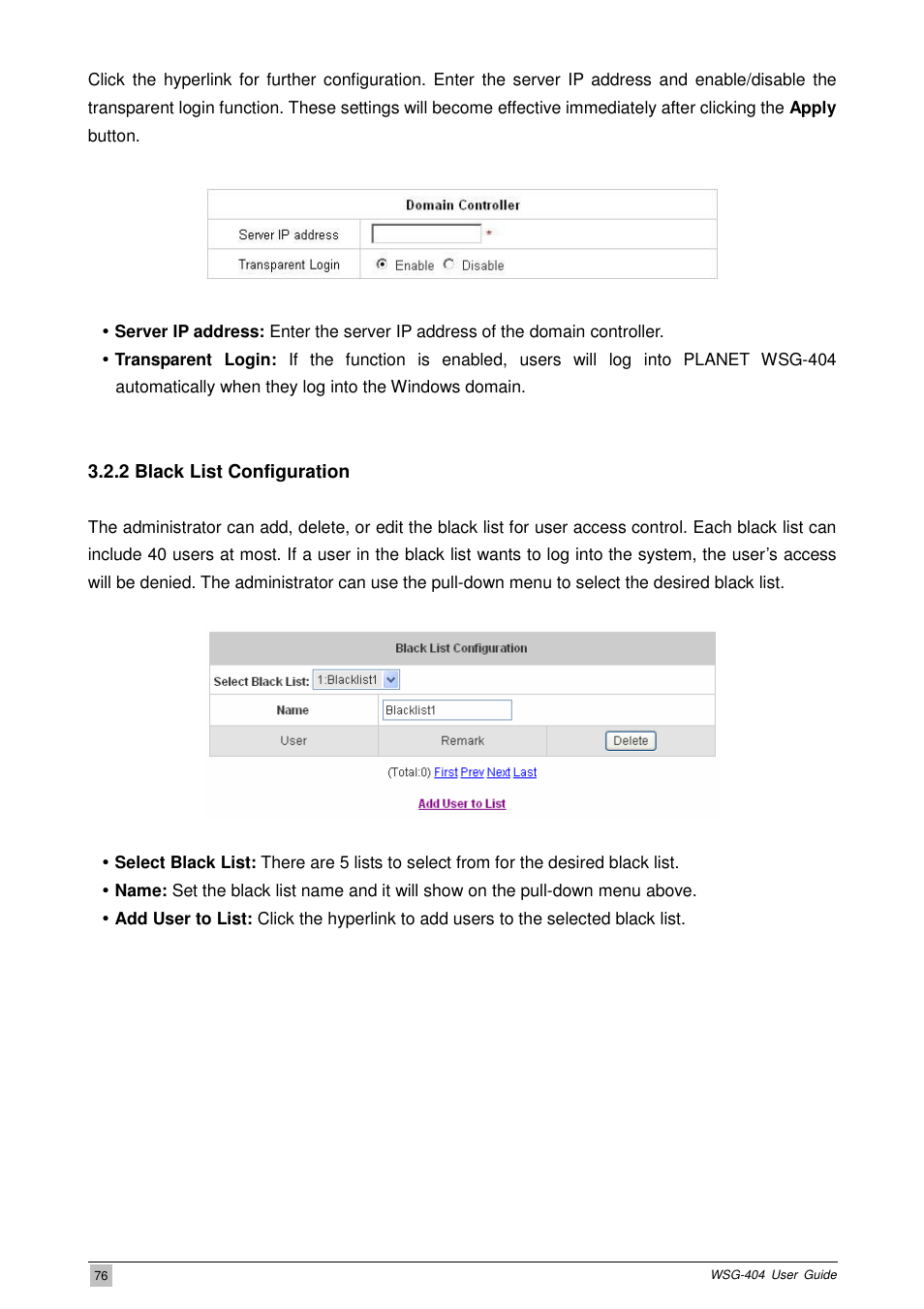 PLANET WSG-404 User Manual | Page 76 / 146