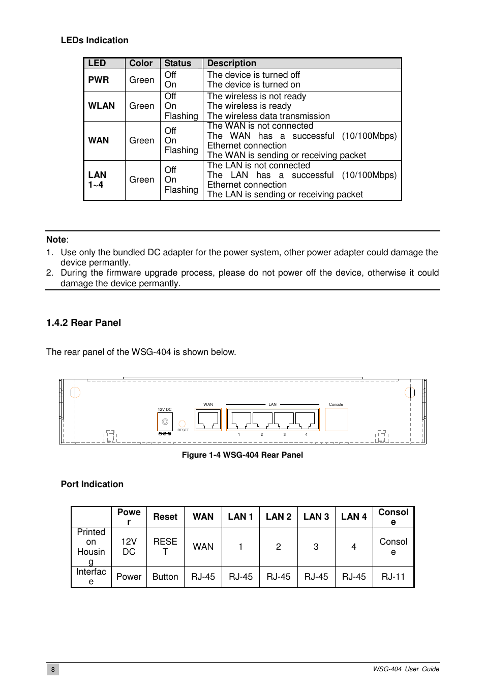 PLANET WSG-404 User Manual | Page 8 / 146