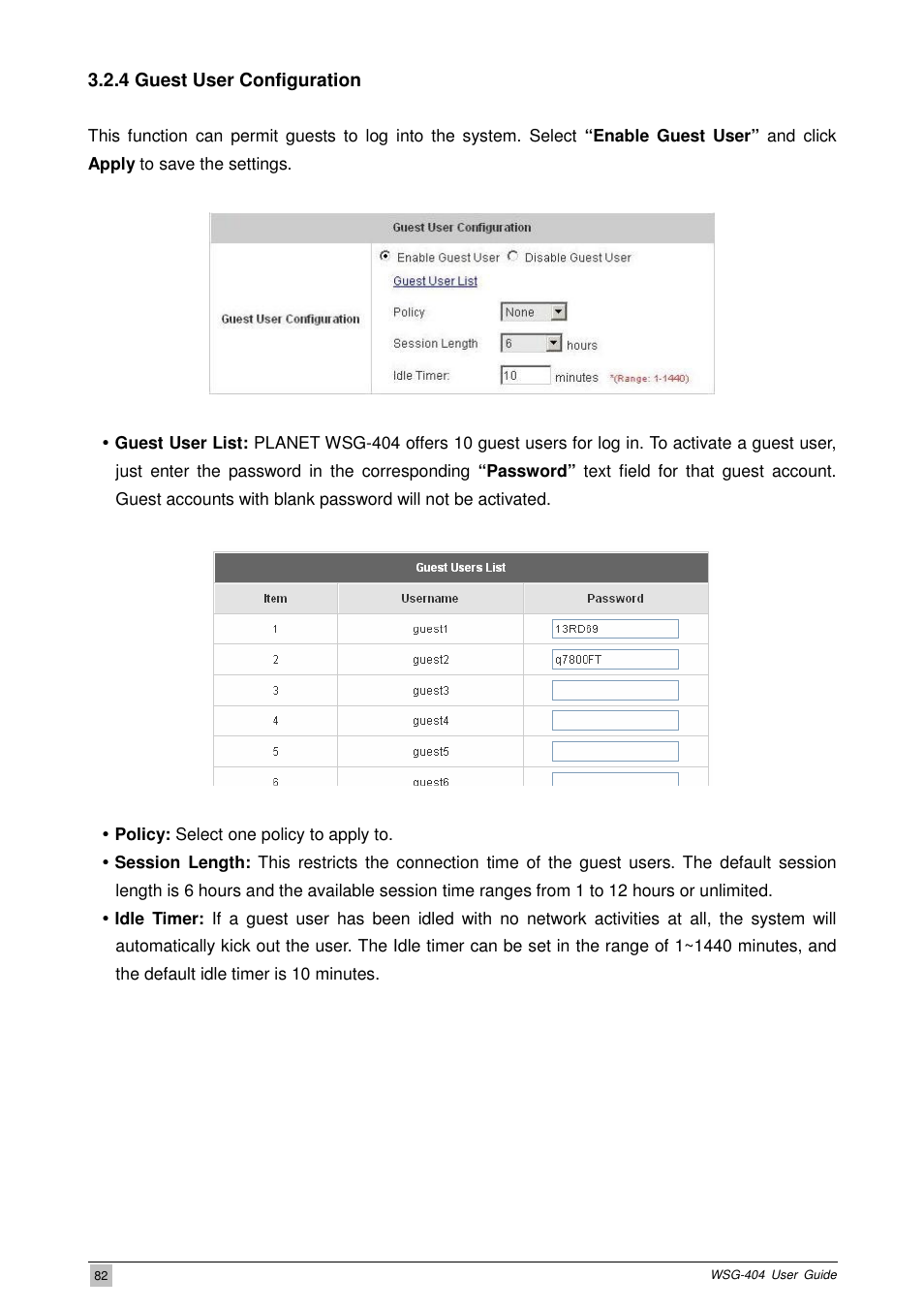 PLANET WSG-404 User Manual | Page 82 / 146