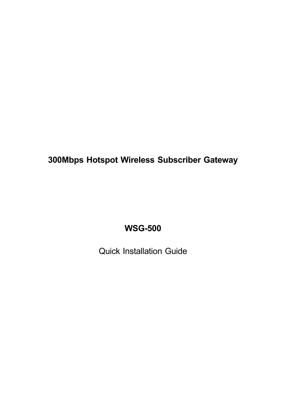 PLANET WSG-500 User Manual | 16 pages