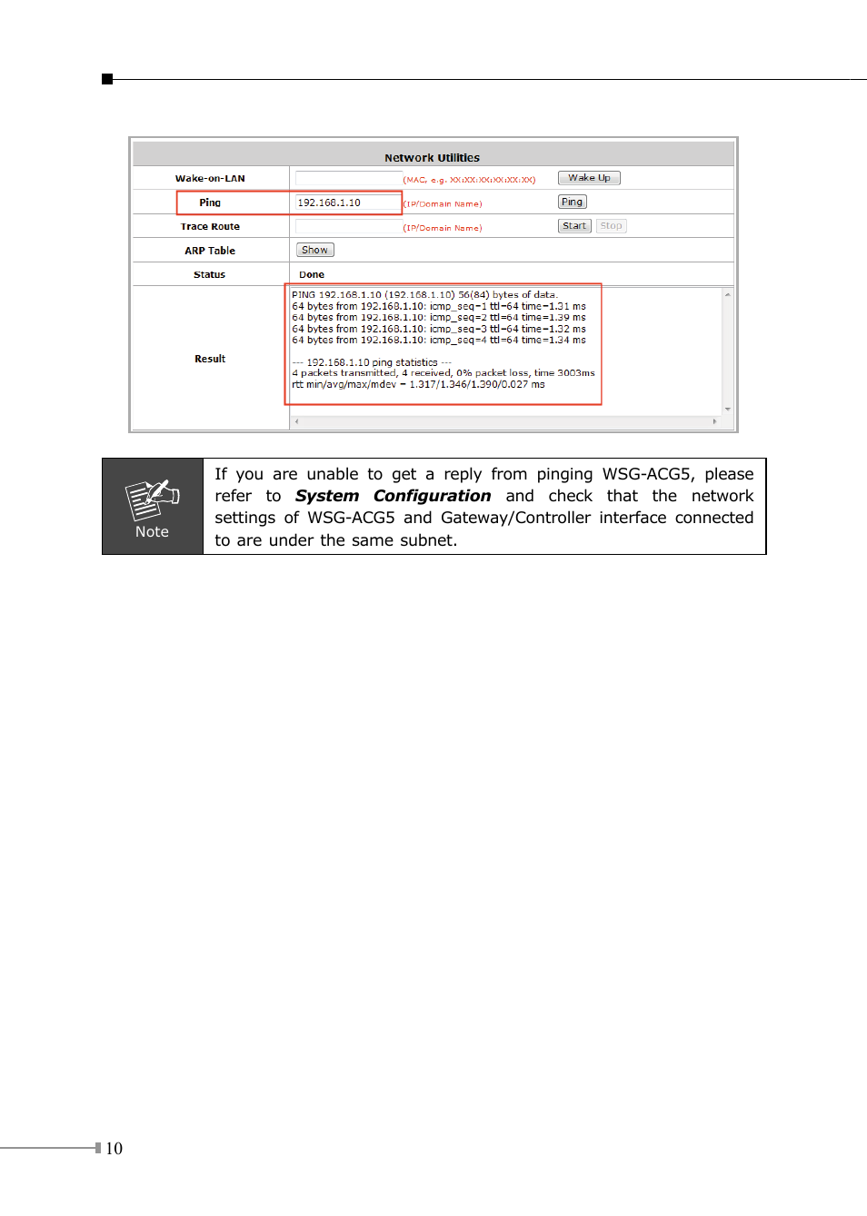 PLANET WSG-500 User Manual | Page 10 / 20