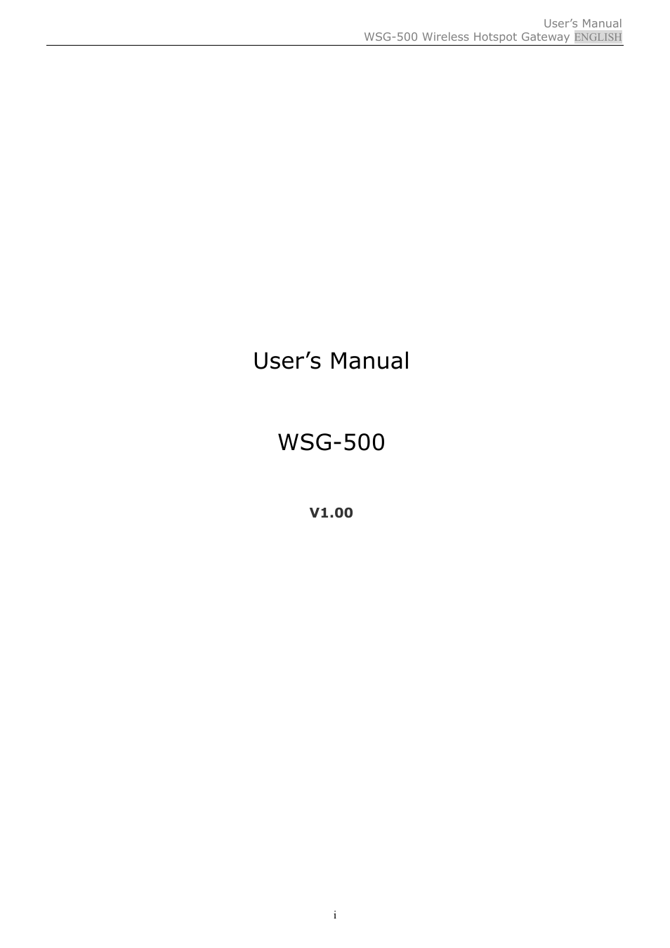 PLANET WSG-500 User Manual | 162 pages