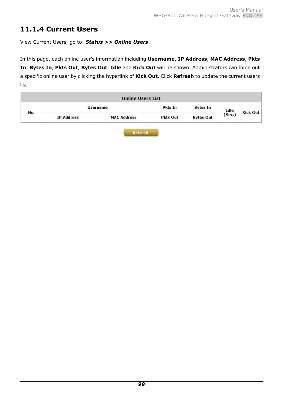 4 current users | PLANET WSG-500 User Manual | Page 103 / 162