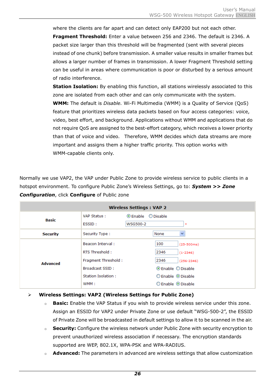 PLANET WSG-500 User Manual | Page 30 / 162