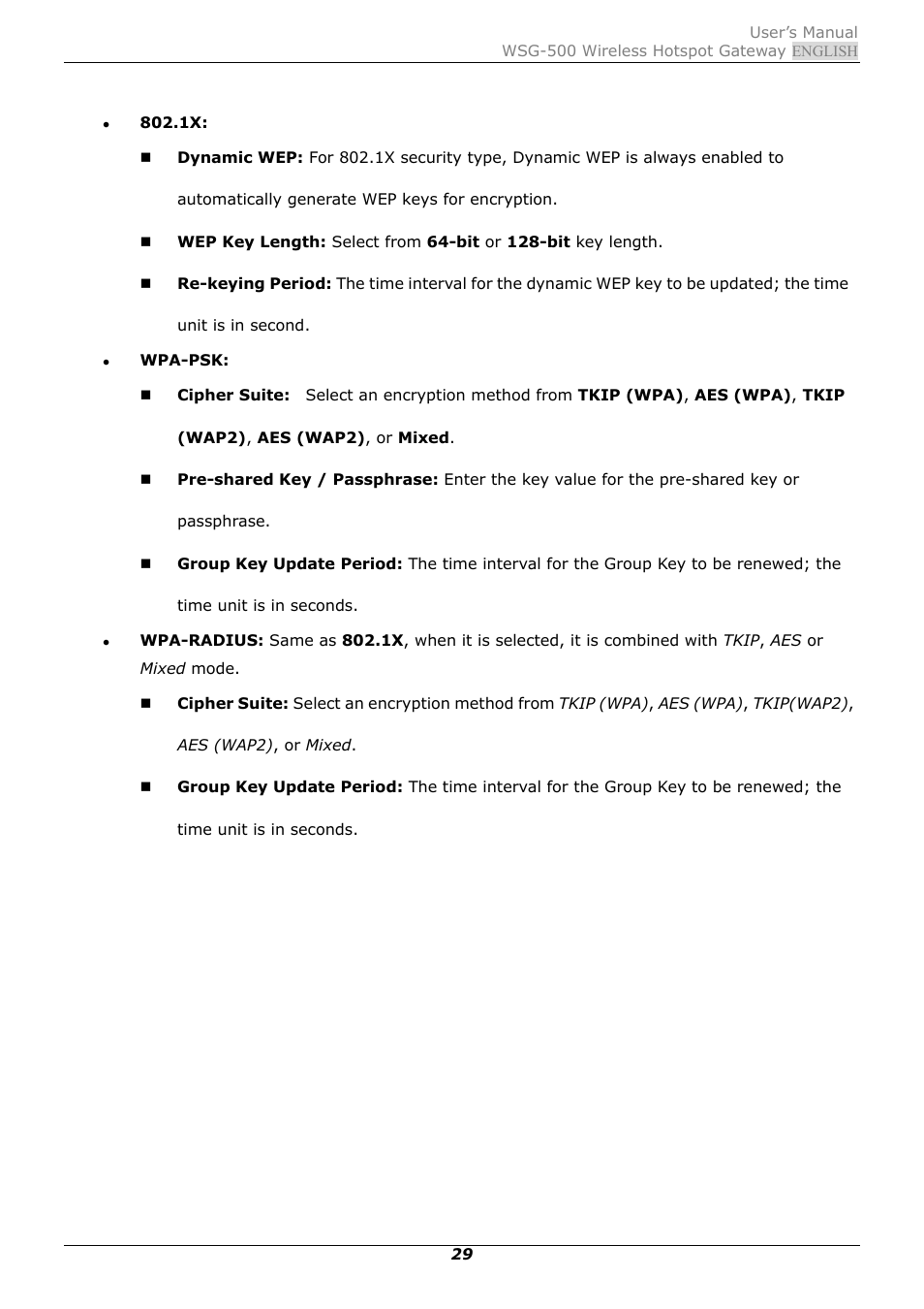 PLANET WSG-500 User Manual | Page 33 / 162