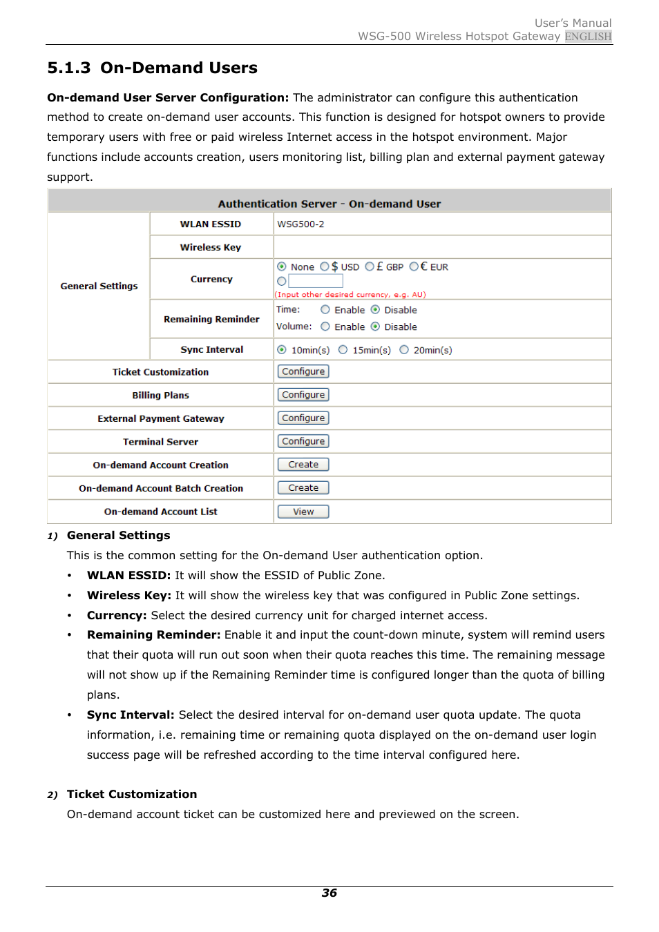 3 on-demand users, On-demand users | PLANET WSG-500 User Manual | Page 40 / 162