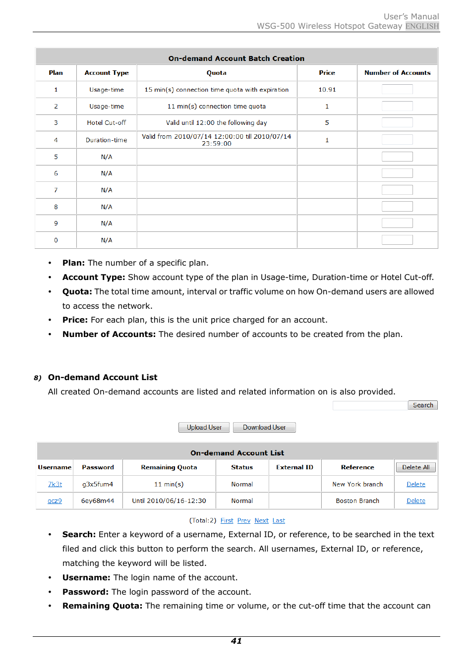 PLANET WSG-500 User Manual | Page 45 / 162