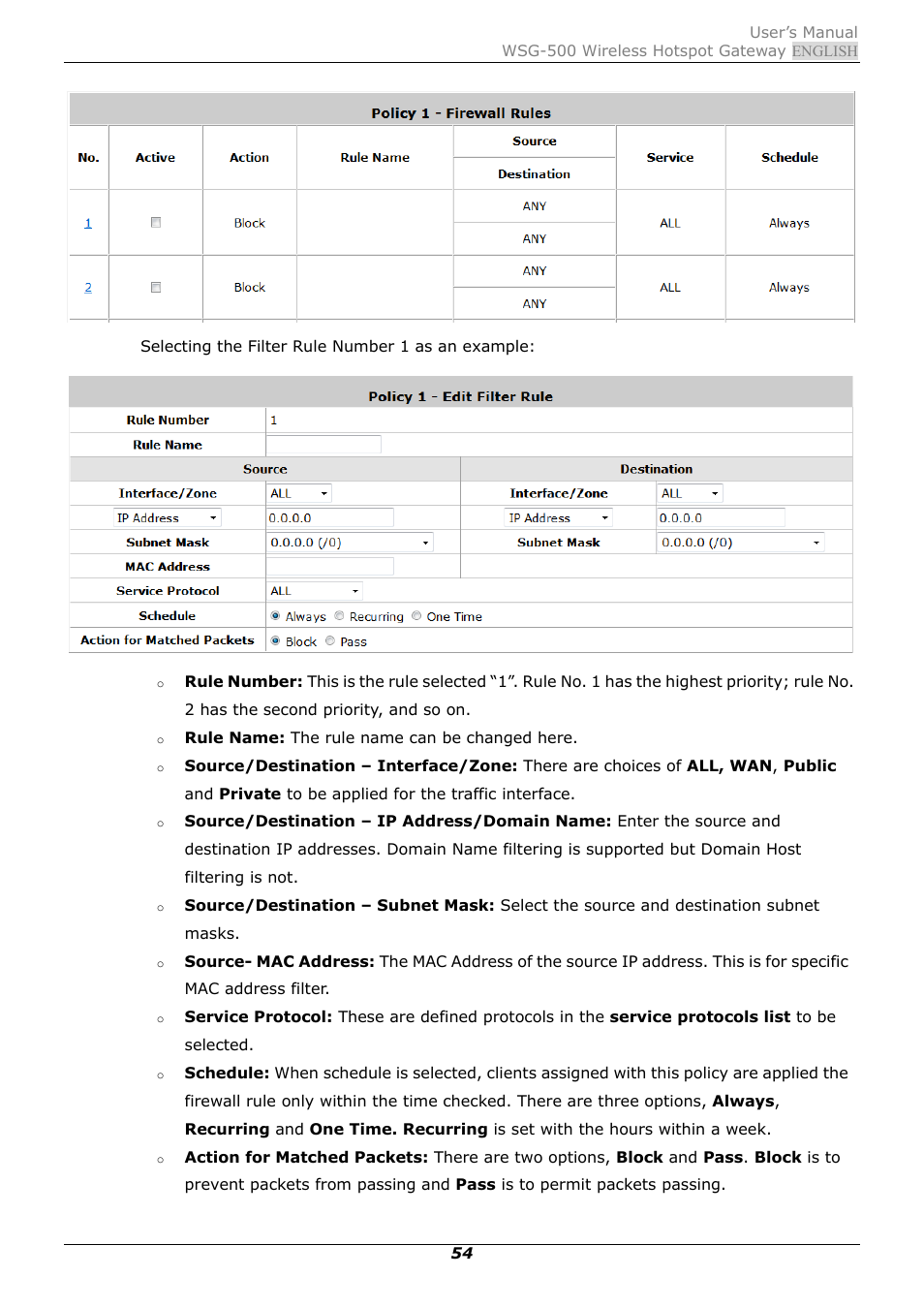 PLANET WSG-500 User Manual | Page 58 / 162