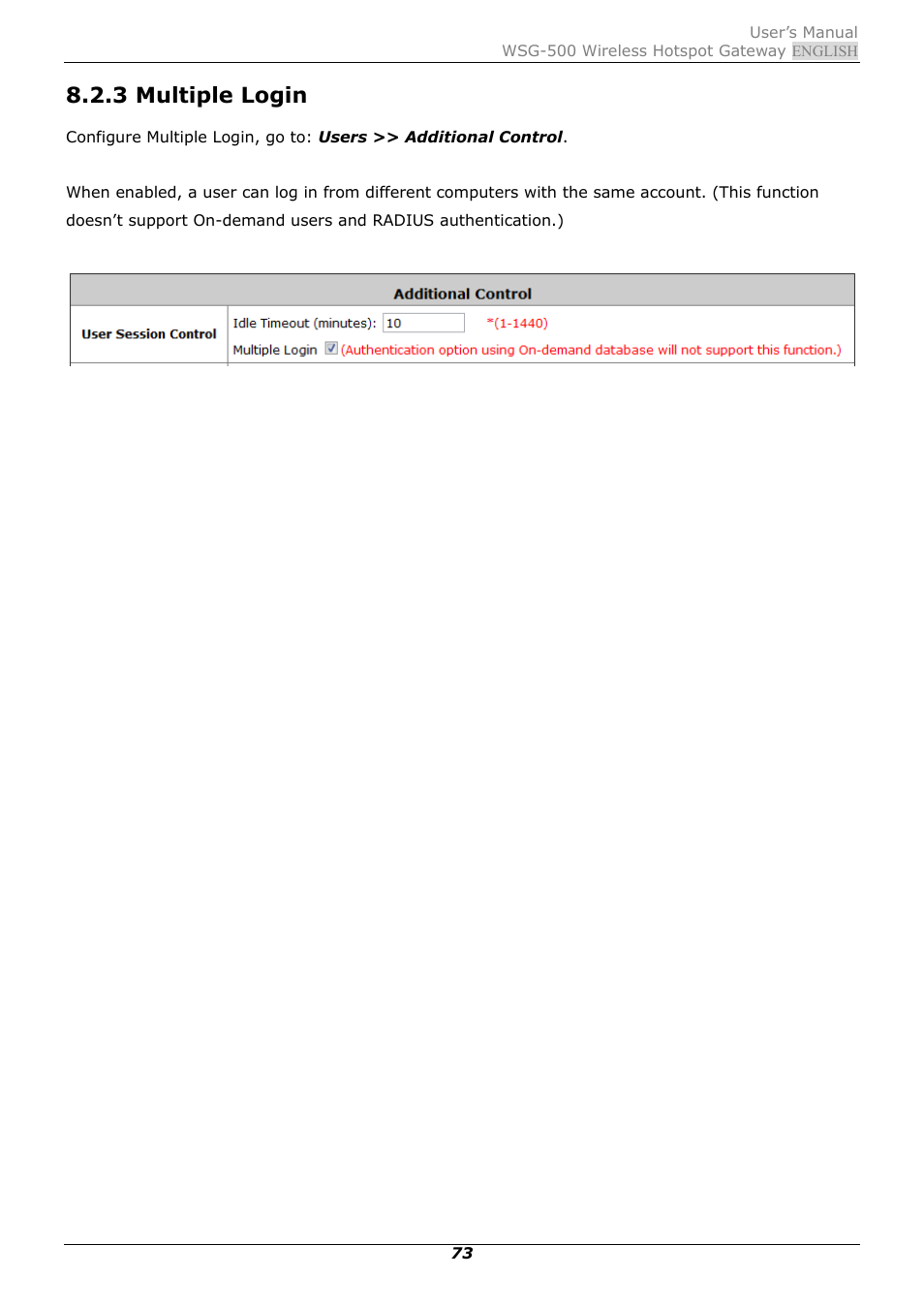 3 multiple login | PLANET WSG-500 User Manual | Page 77 / 162