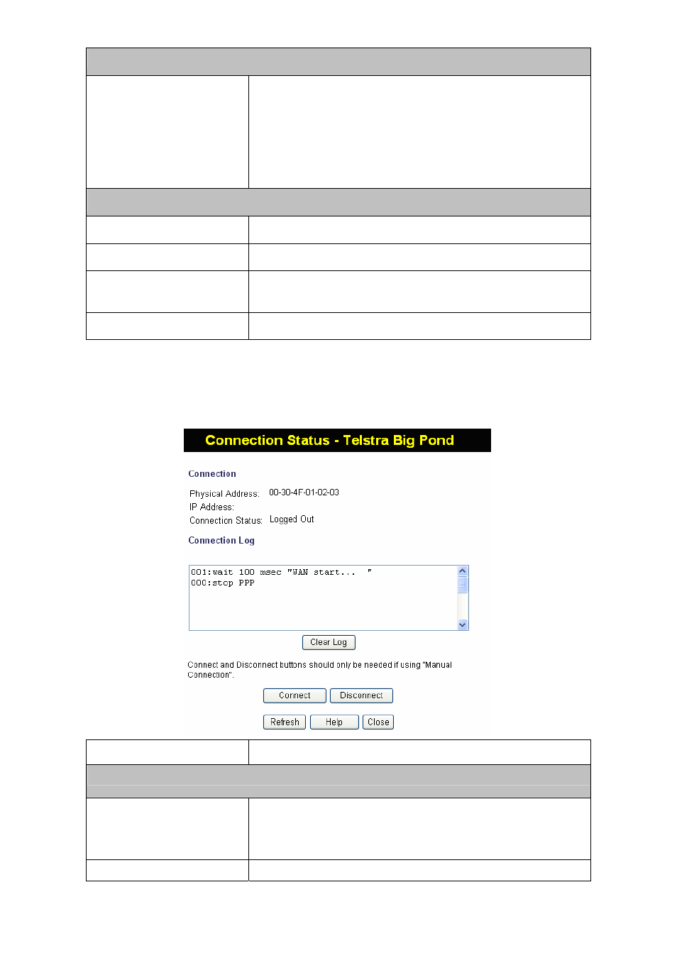 Connection status - telstra big pond | PLANET XRT-501 User Manual | Page 35 / 89