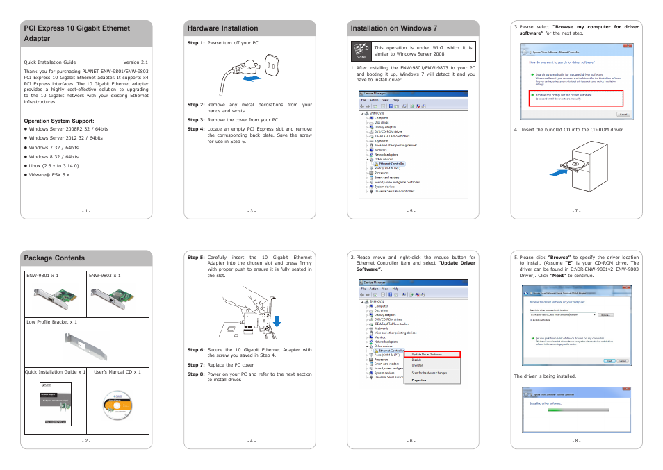 PLANET ENW-9803 User Manual | 2 pages