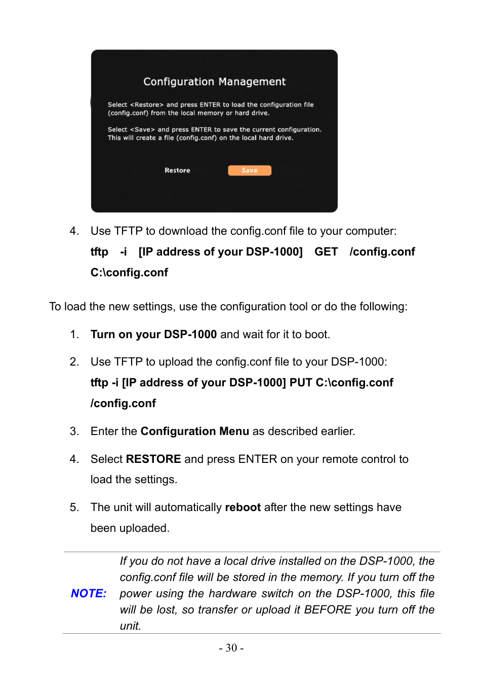 PLANET DSP-1000 User Manual | Page 30 / 120