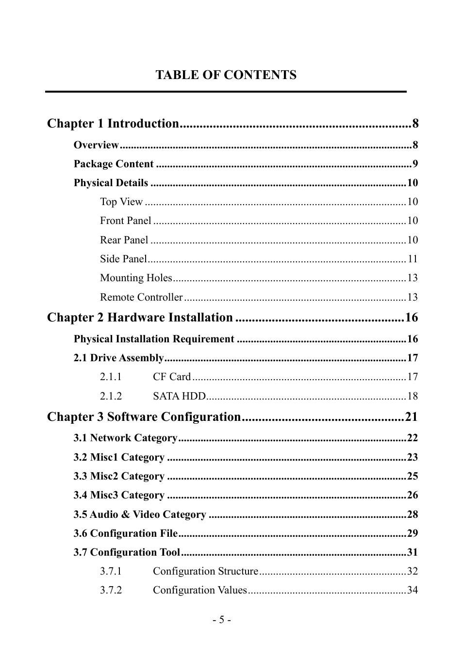 PLANET DSP-1000 User Manual | Page 5 / 120