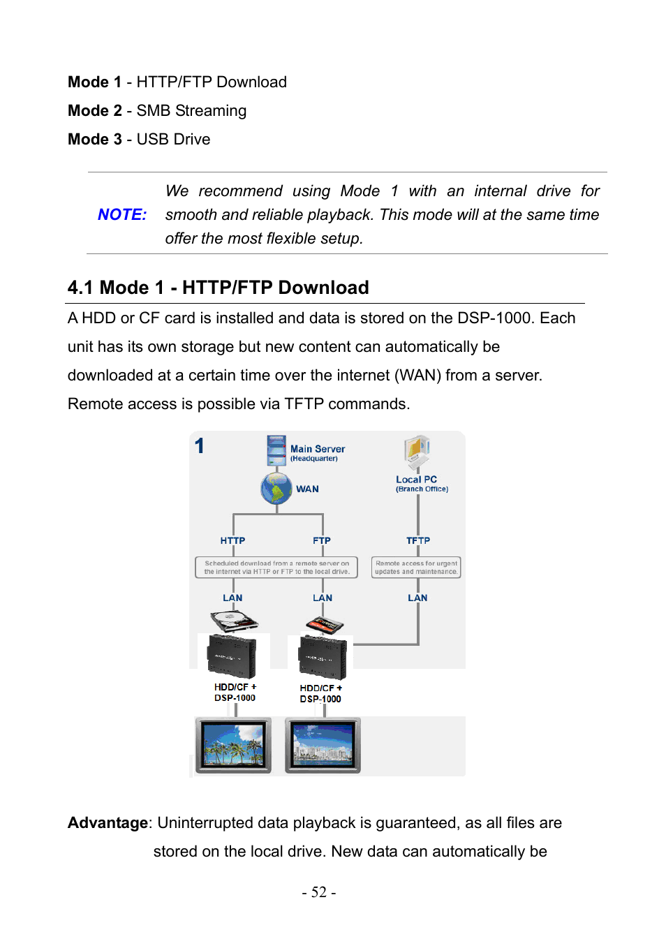 1 mode 1 - http/ftp download | PLANET DSP-1000 User Manual | Page 52 / 120