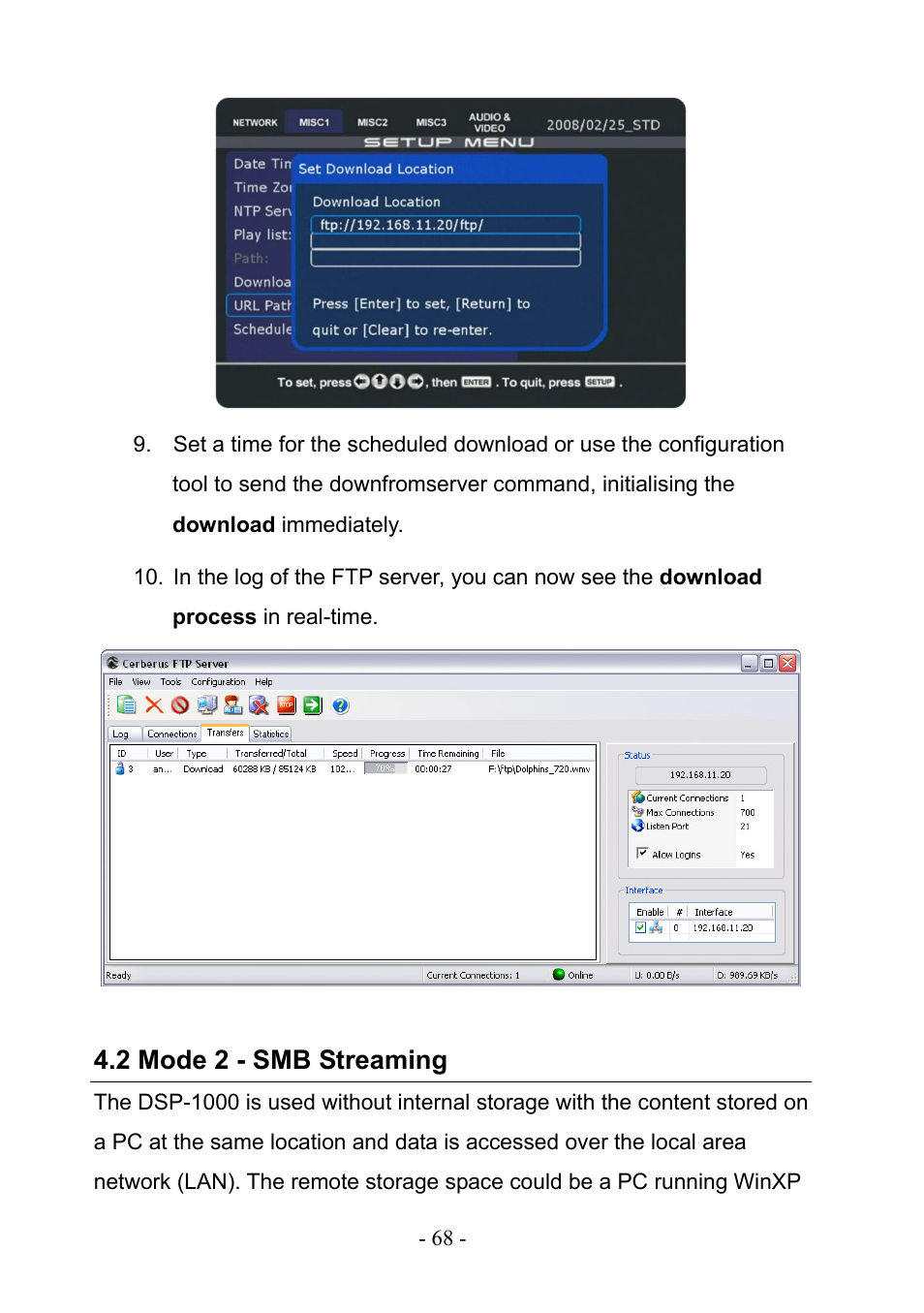 2 mode 2 - smb streaming | PLANET DSP-1000 User Manual | Page 68 / 120