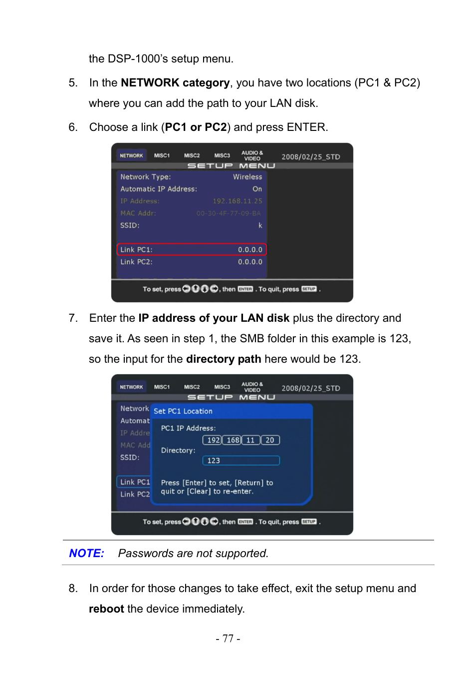 PLANET DSP-1000 User Manual | Page 77 / 120