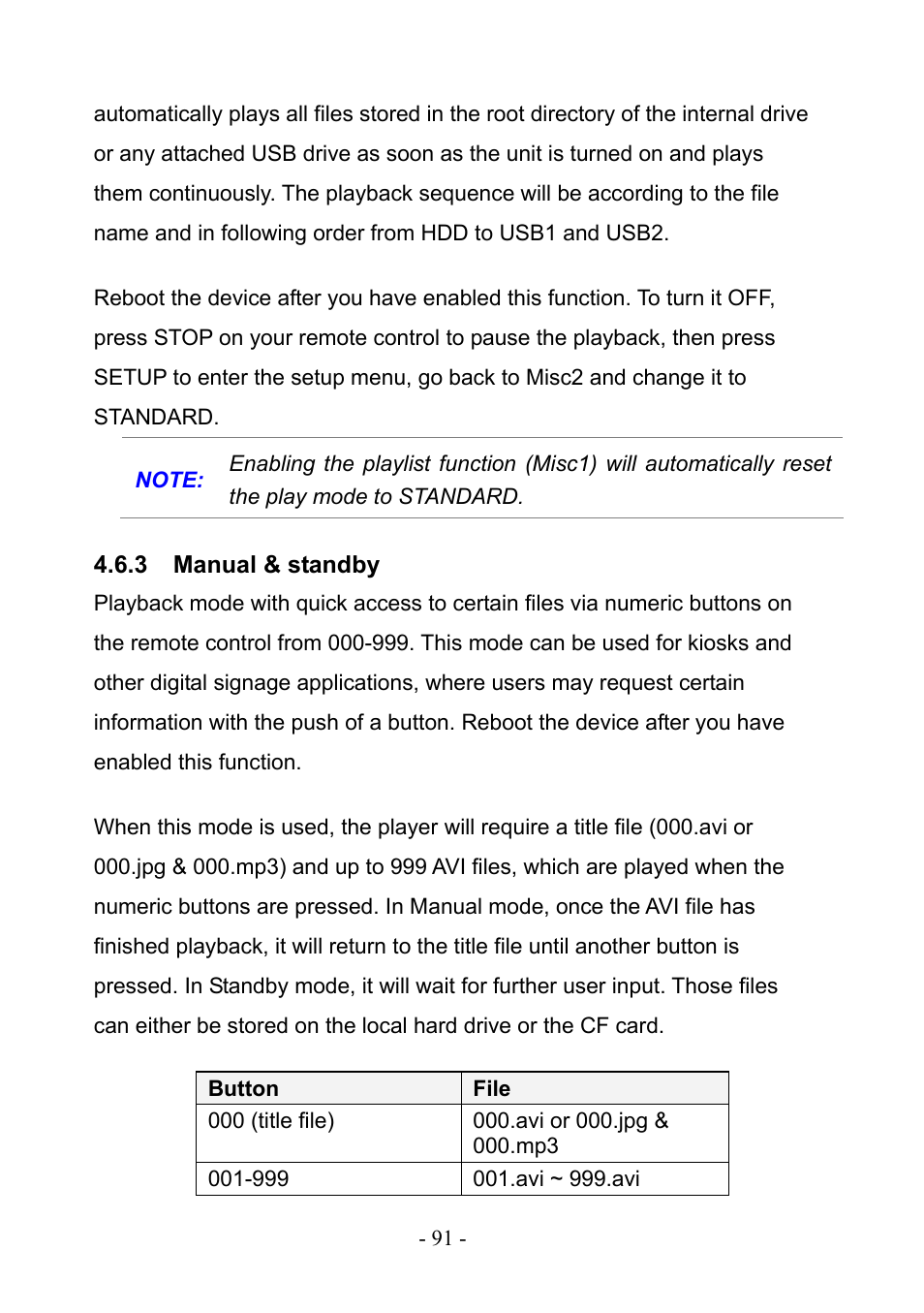 3 manual & standby, Manual & standby | PLANET DSP-1000 User Manual | Page 91 / 120