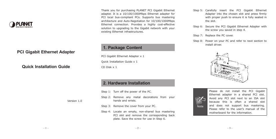 PLANET ENW-9605 User Manual | 2 pages