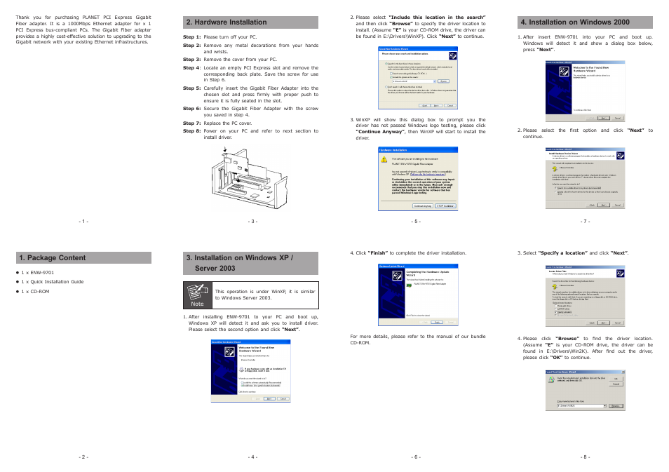 PLANET ENW-9701 User Manual | 2 pages