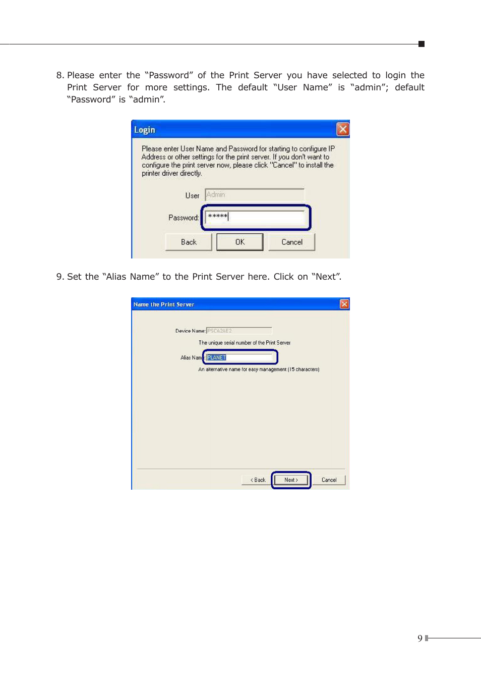 PLANET FPS-1011 User Manual | Page 9 / 20
