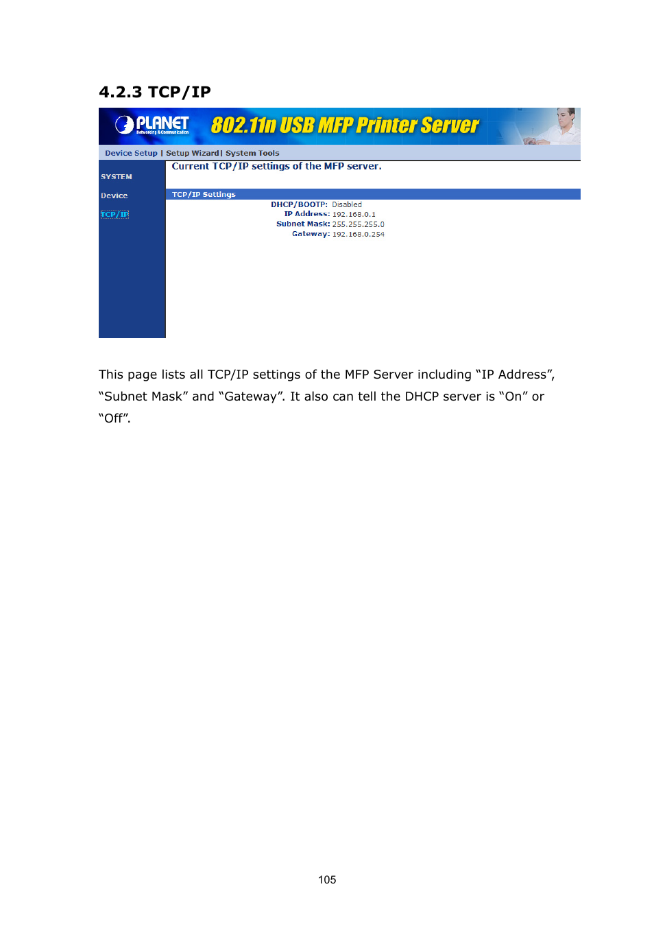 3 tcp/ip | PLANET FPS-1012N User Manual | Page 105 / 141