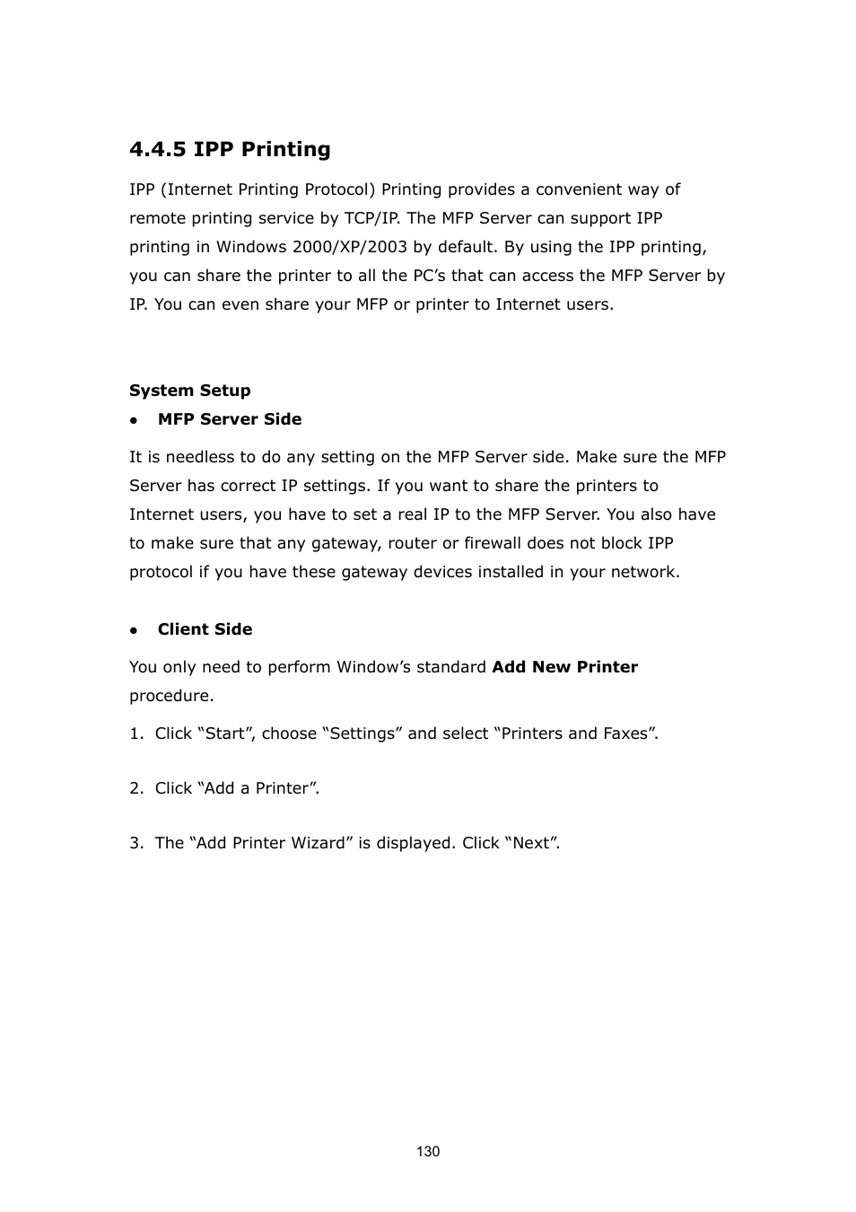 5 ipp printing | PLANET FPS-1012N User Manual | Page 130 / 141