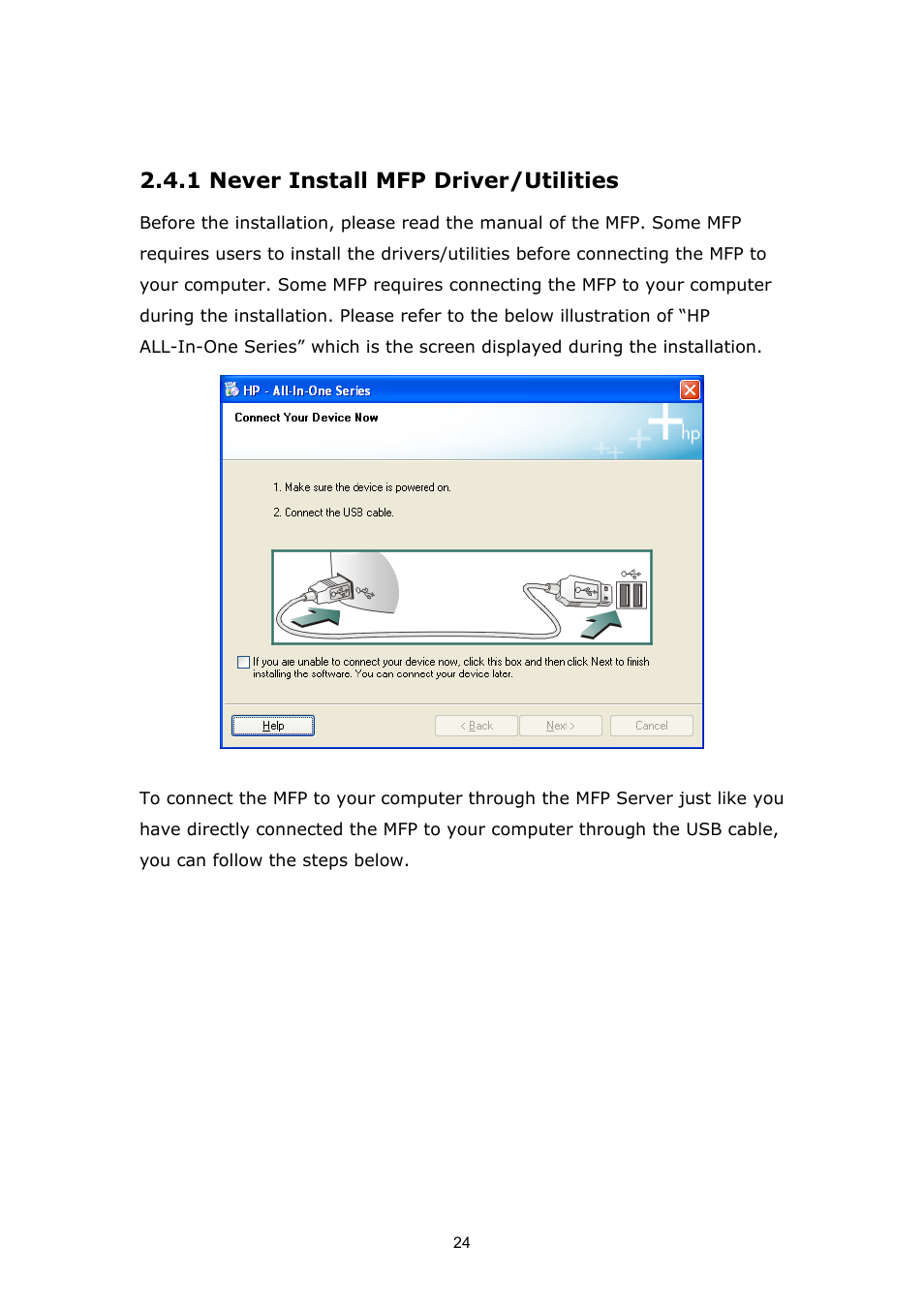 1 never install mfp driver/utilities | PLANET FPS-1012N User Manual | Page 24 / 141