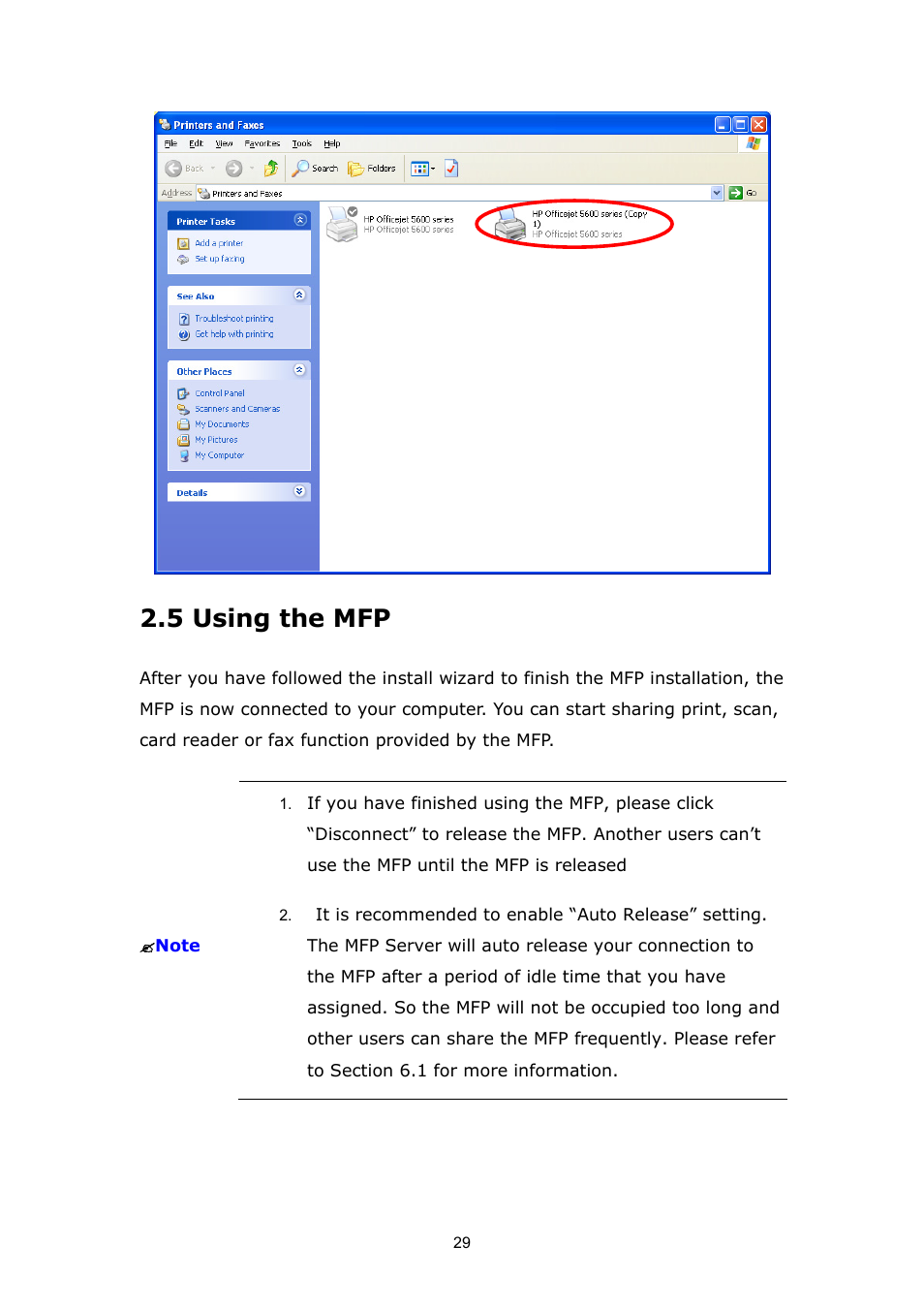 5 using the mfp | PLANET FPS-1012N User Manual | Page 29 / 141