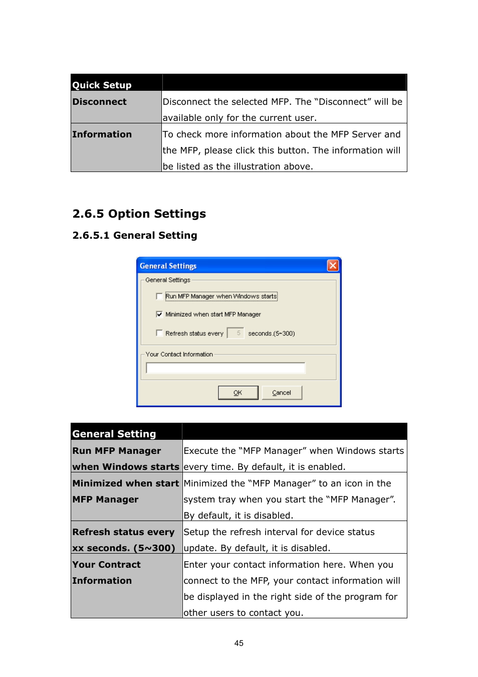 5 option settings, 1 general setting | PLANET FPS-1012N User Manual | Page 45 / 141