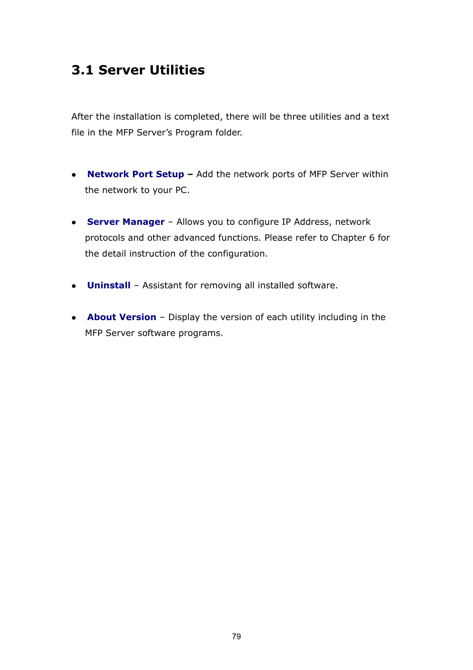 1 server utilities | PLANET FPS-1012N User Manual | Page 79 / 141
