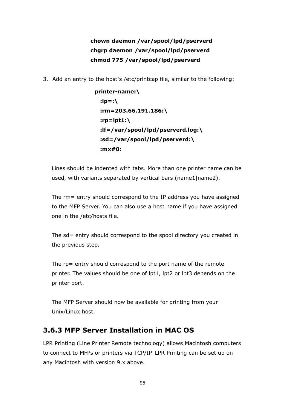 3 mfp server installation in mac os | PLANET FPS-1012N User Manual | Page 95 / 141