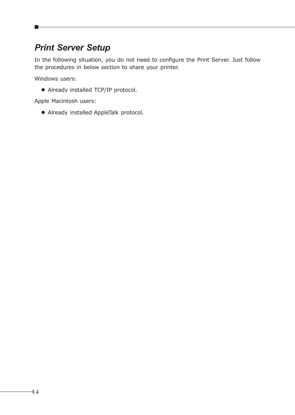 Print server setup | PLANET FPS-3300 User Manual | Page 4 / 8