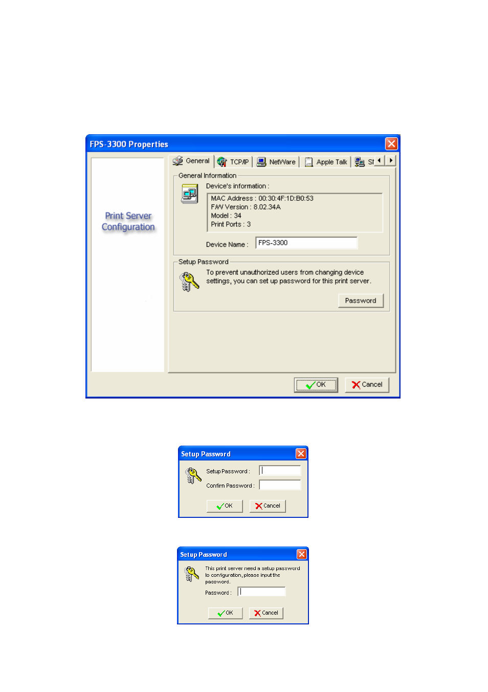 2 print server properties, 1 general, Rint | Erver, Roperties | PLANET FPS-3300 User Manual | Page 17 / 71