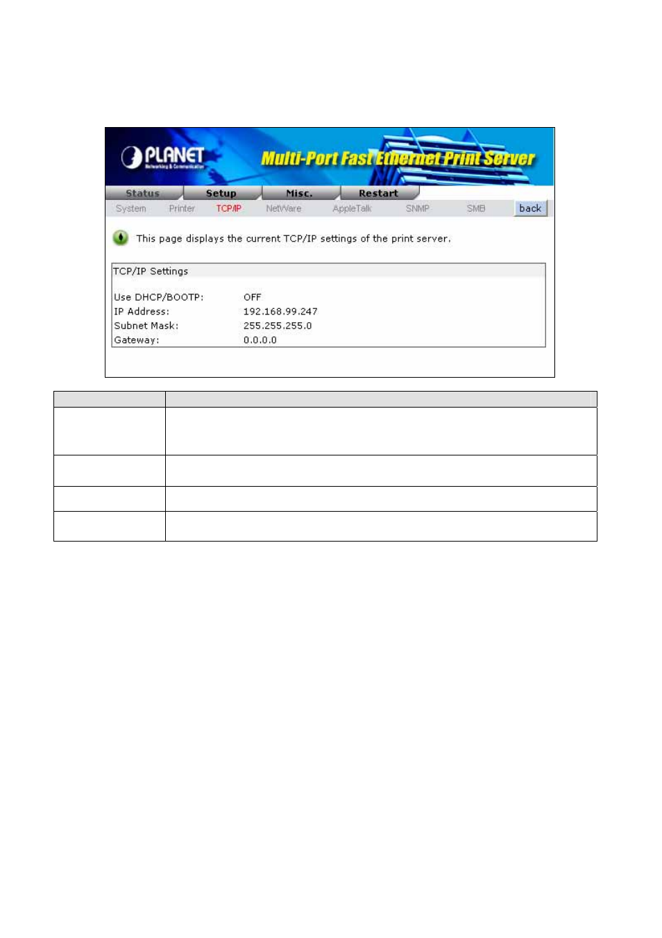3 tcp/ip | PLANET FPS-3300 User Manual | Page 29 / 71